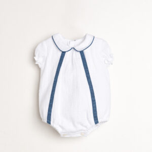 Pelele Blanco/Azul -V255A